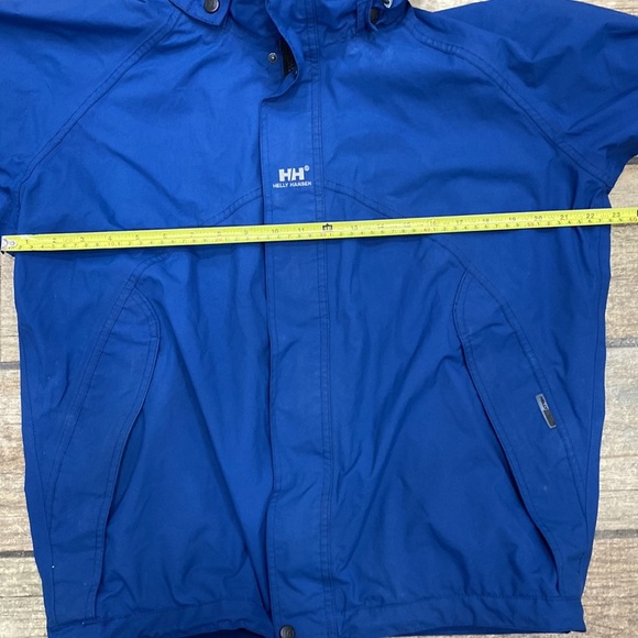 Vintage Helly Hansen Women’s Blue Helly Tech Waterproof Hooded Jacket - Picture 13 of 15
